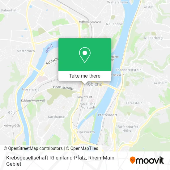 Карта Krebsgesellschaft Rheinland-Pfalz