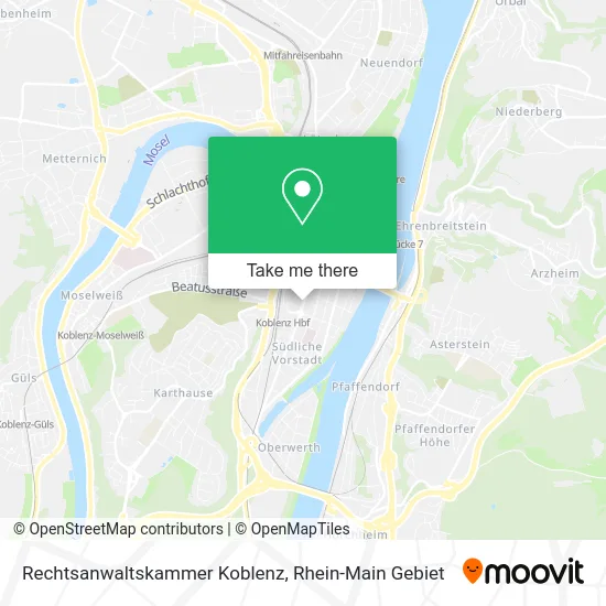 Rechtsanwaltskammer Koblenz map