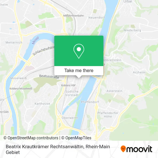 Карта Beatrix Krautkrämer Rechtsanwältin