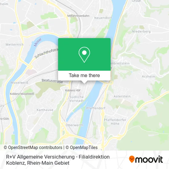 Карта R+V Allgemeine Versicherung - Filialdirektion Koblenz