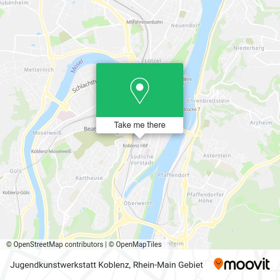 Карта Jugendkunstwerkstatt Koblenz