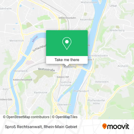 Карта Sproß Rechtsanwalt