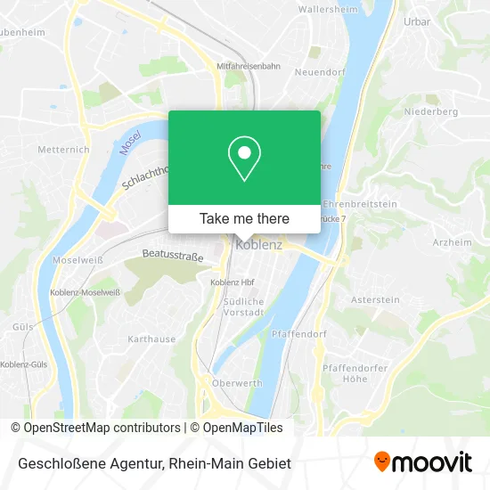 Карта Geschloßene Agentur