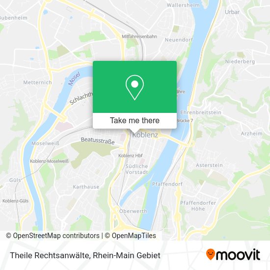 Карта Theile Rechtsanwälte