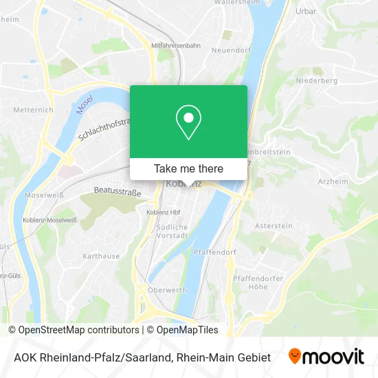 Карта AOK Rheinland-Pfalz/Saarland