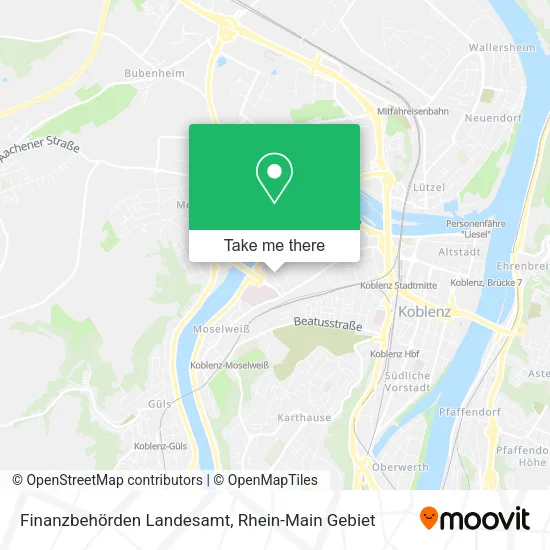 Карта Finanzbehörden Landesamt