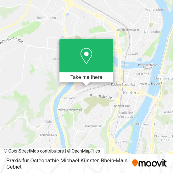 Карта Praxis für Osteopathie Michael Künster