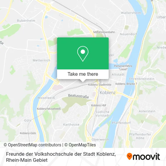 Карта Freunde der Volkshochschule der Stadt Koblenz