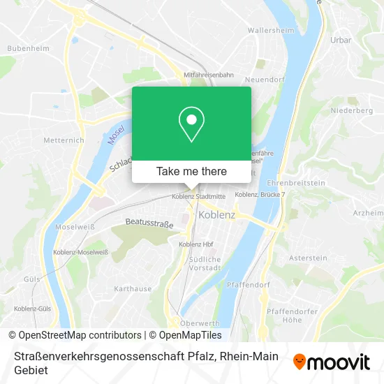 Карта Straßenverkehrsgenossenschaft Pfalz