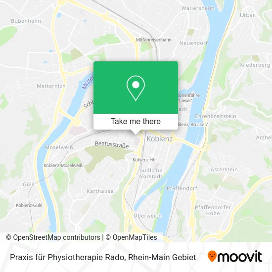 Карта Praxis für Physiotherapie Rado