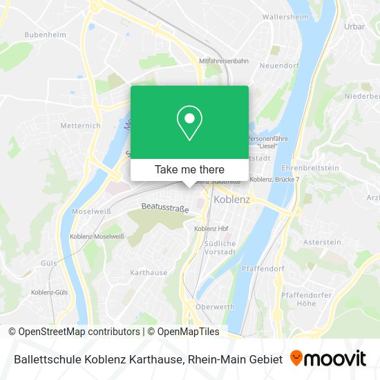 Карта Ballettschule Koblenz Karthause