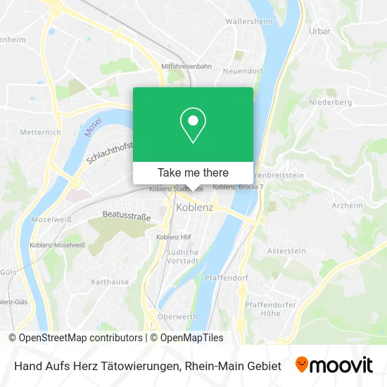 Карта Hand Aufs Herz Tätowierungen