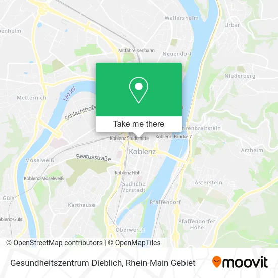 Карта Gesundheitszentrum Dieblich