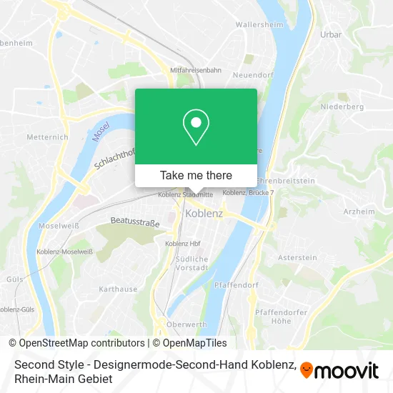 Карта Second Style - Designermode-Second-Hand Koblenz