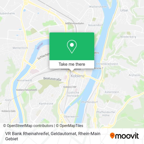 Карта VR Bank Rheinahreifel, Geldautomat