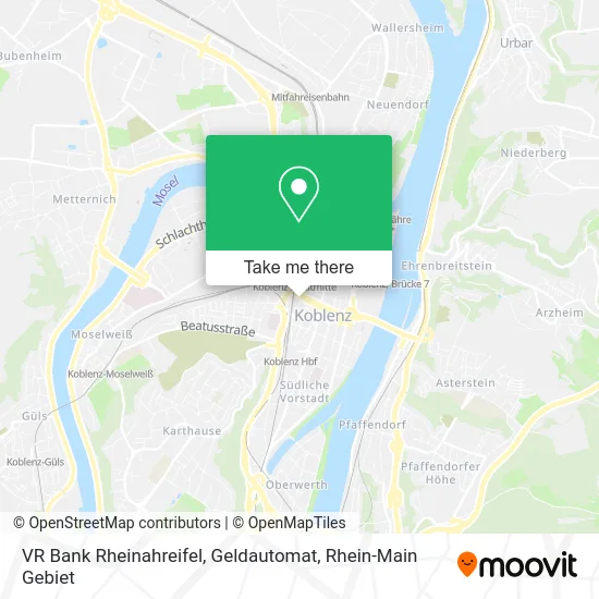 Карта VR Bank Rheinahreifel, Geldautomat