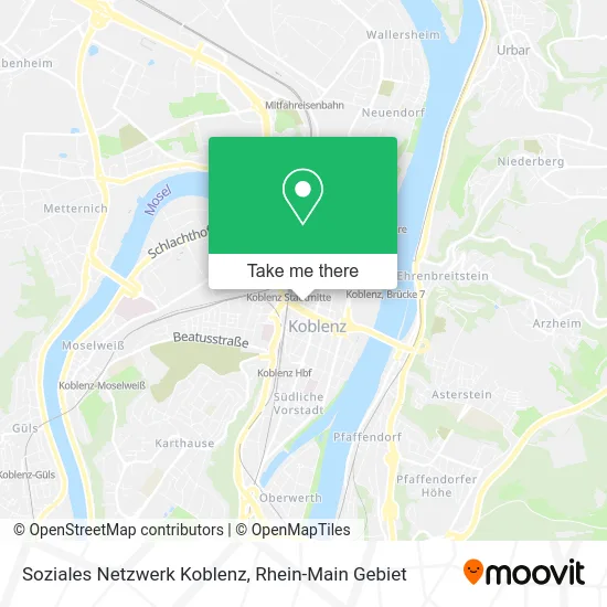 Карта Soziales Netzwerk Koblenz