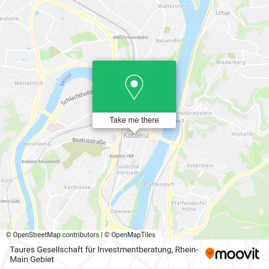 Карта Taures Gesellschaft für Investmentberatung