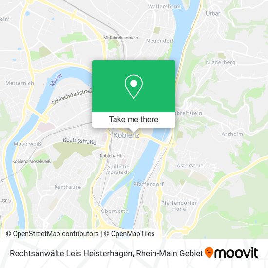 Карта Rechtsanwälte Leis Heisterhagen