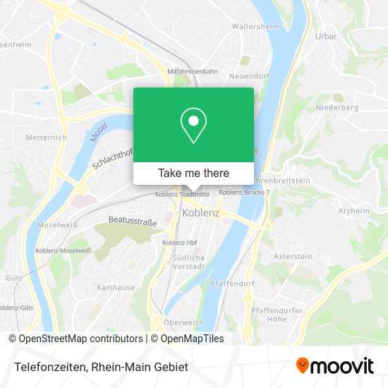 Карта Telefonzeiten