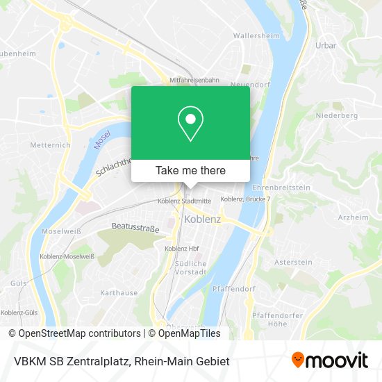 VBKM SB Zentralplatz map