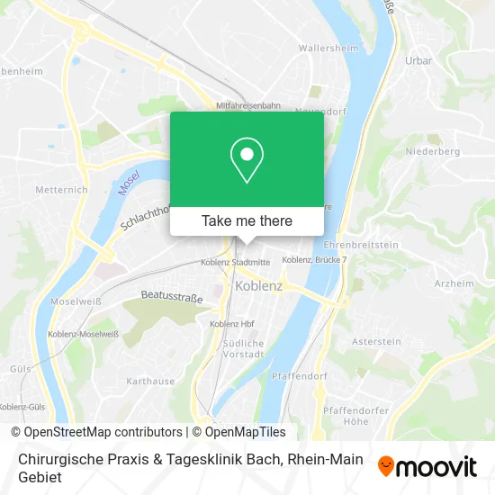 Карта Chirurgische Praxis & Tagesklinik Bach