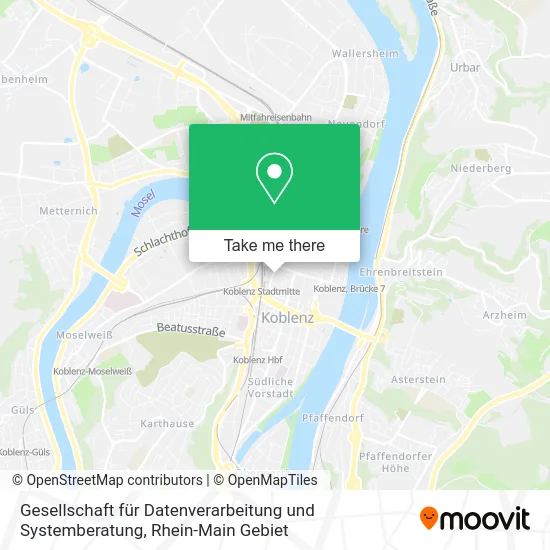 Карта Gesellschaft für Datenverarbeitung und Systemberatung