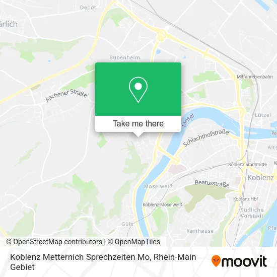 Карта Koblenz Metternich Sprechzeiten Mo