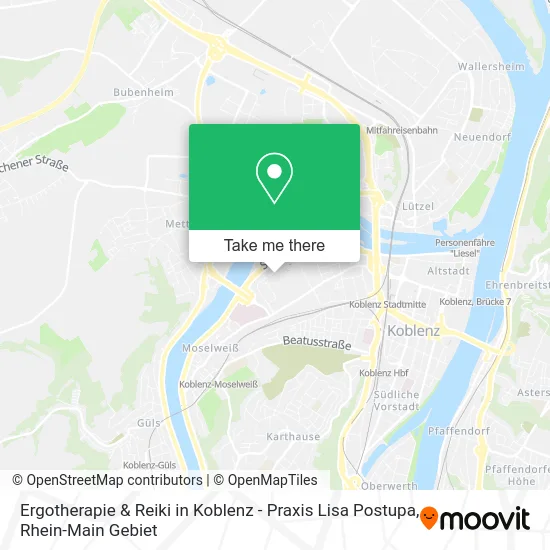 Карта Ergotherapie & Reiki in Koblenz - Praxis Lisa Postupa