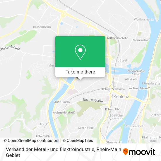 Карта Verband der Metall- und Elektroindustrie