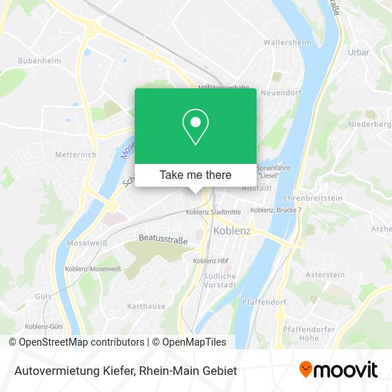 Карта Autovermietung Kiefer