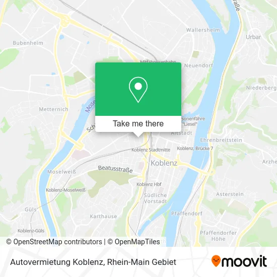 Карта Autovermietung Koblenz