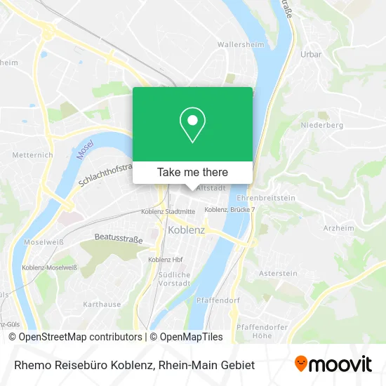 Rhemo Reisebüro Koblenz map