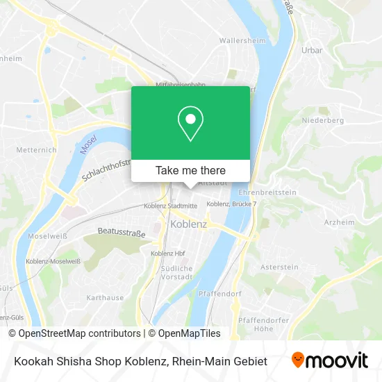Карта Kookah Shisha Shop Koblenz