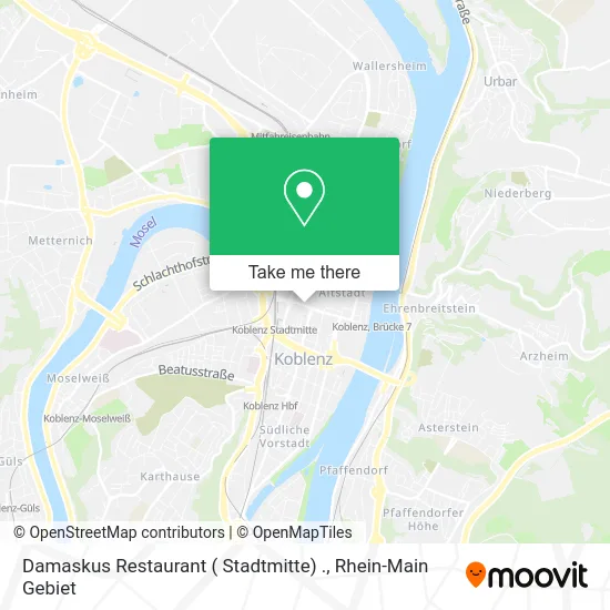 Карта Damaskus Restaurant ( Stadtmitte) .