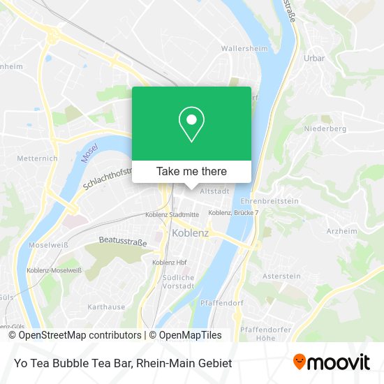 Карта Yo Tea Bubble Tea Bar