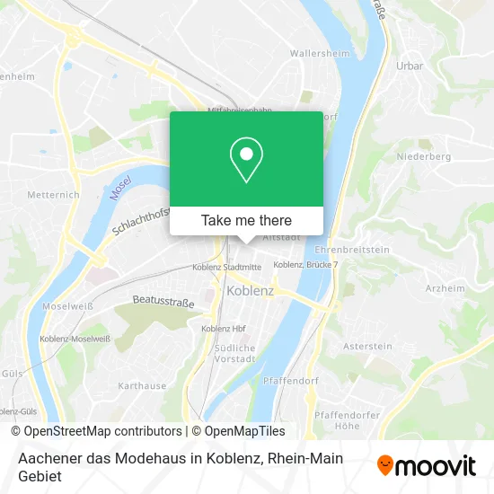 Карта Aachener das Modehaus in Koblenz
