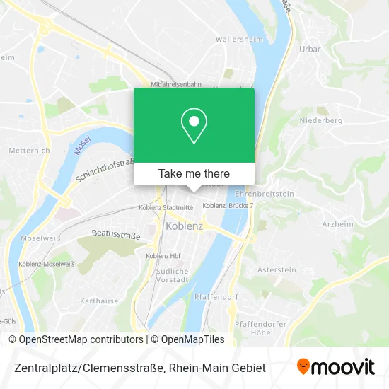 Карта Zentralplatz/Clemensstraße