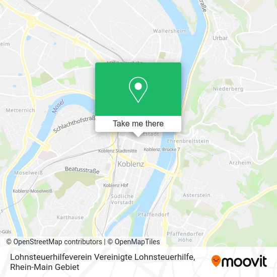 Карта Lohnsteuerhilfeverein Vereinigte Lohnsteuerhilfe