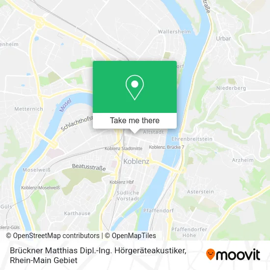 Карта Brückner Matthias Dipl.-Ing. Hörgeräteakustiker