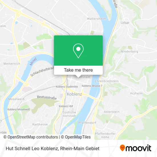 Карта Hut Schnell Leo Koblenz