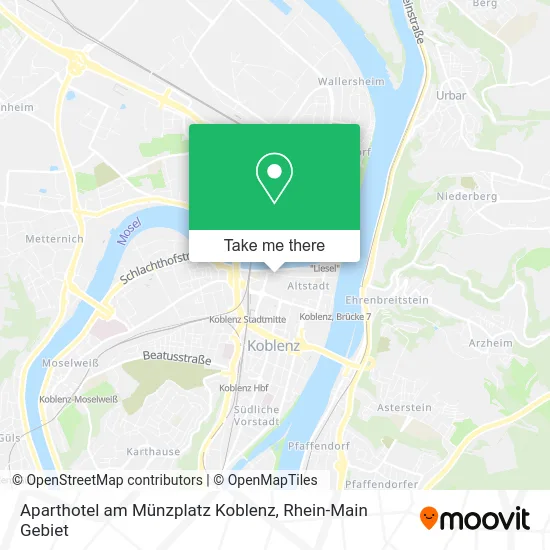 Карта Aparthotel am Münzplatz Koblenz