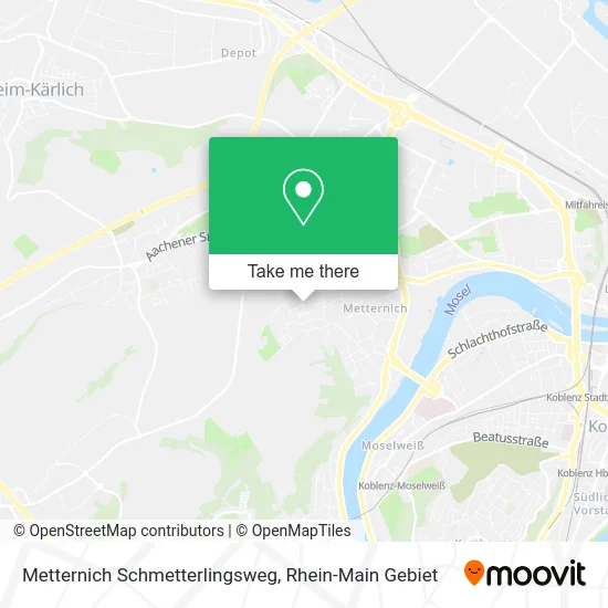 Карта Metternich Schmetterlingsweg