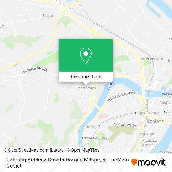 Карта Catering Koblenz Cocktailwagen Milone