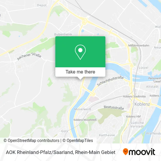 Карта AOK Rheinland-Pfalz/Saarland