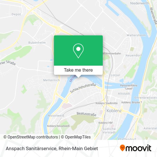 Карта Anspach Sanitärservice