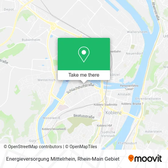 Карта Energieversorgung Mittelrhein