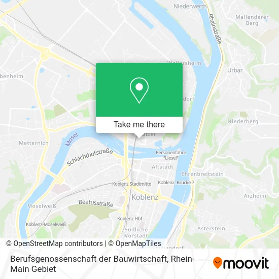 Карта Berufsgenossenschaft der Bauwirtschaft