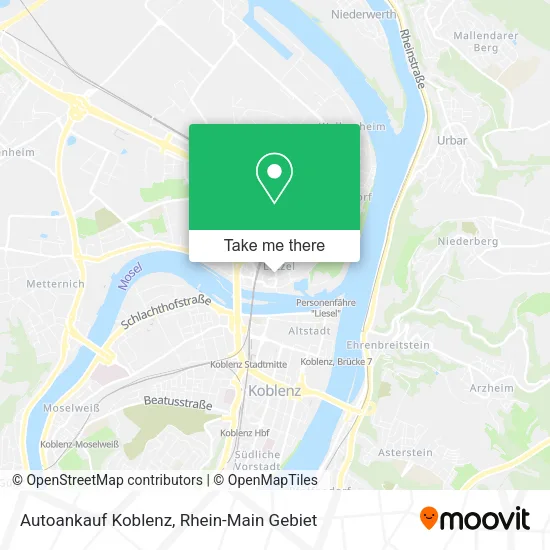 Карта Autoankauf Koblenz