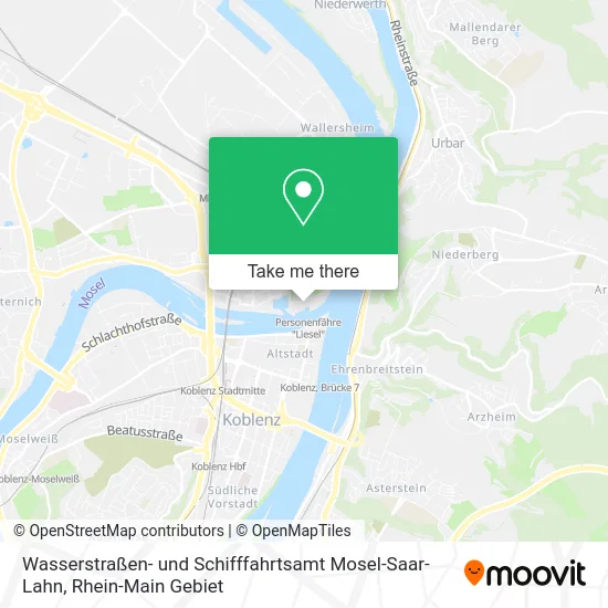 Карта Wasserstraßen- und Schifffahrtsamt Mosel-Saar-Lahn